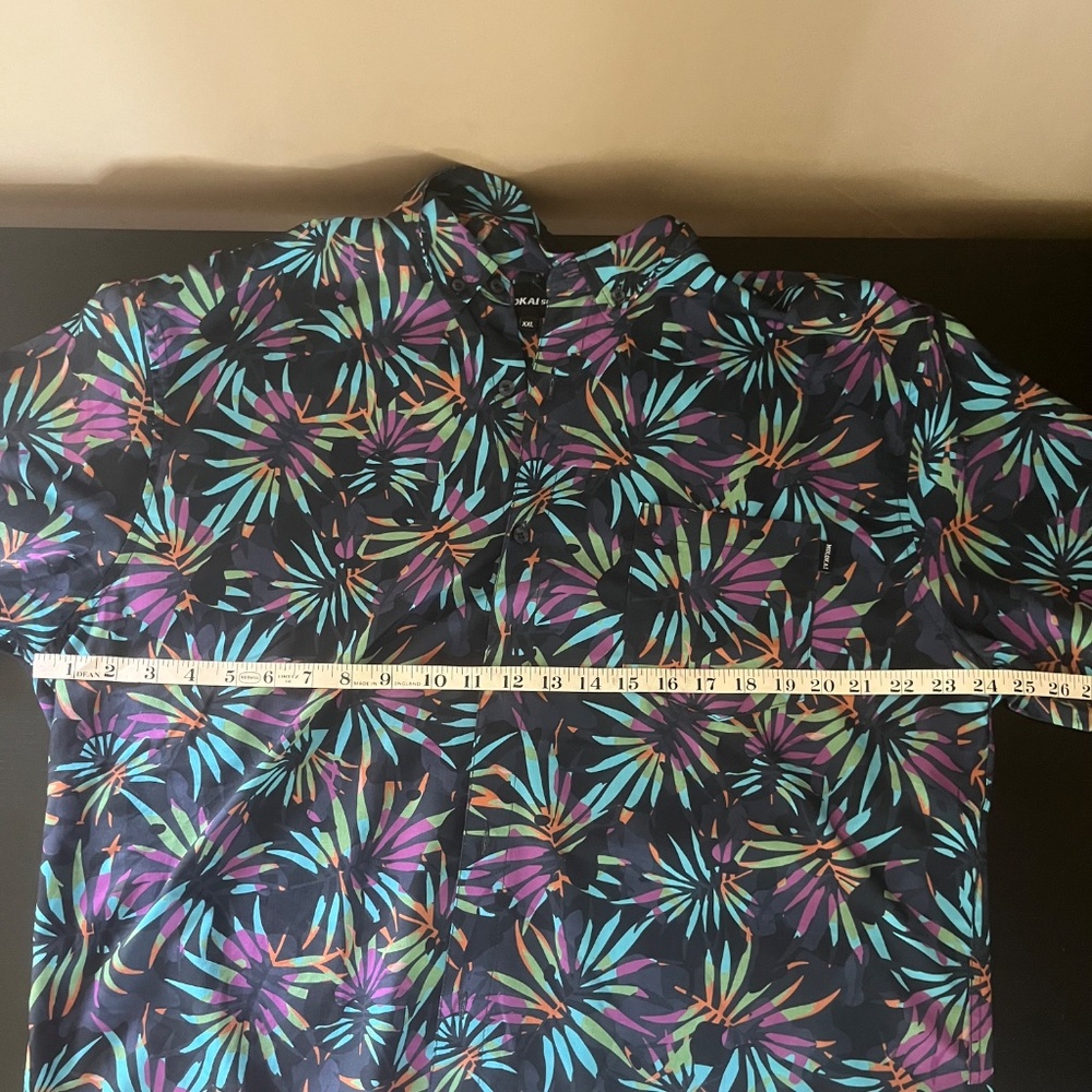 Molokai Retro Leaves Button Down Shirt Men’s Size XXL - Picture 3 of 10